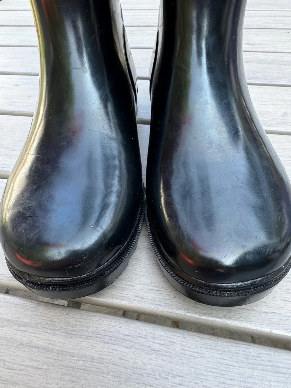 Columbia Black Youth Patent Rain Boots 2Y